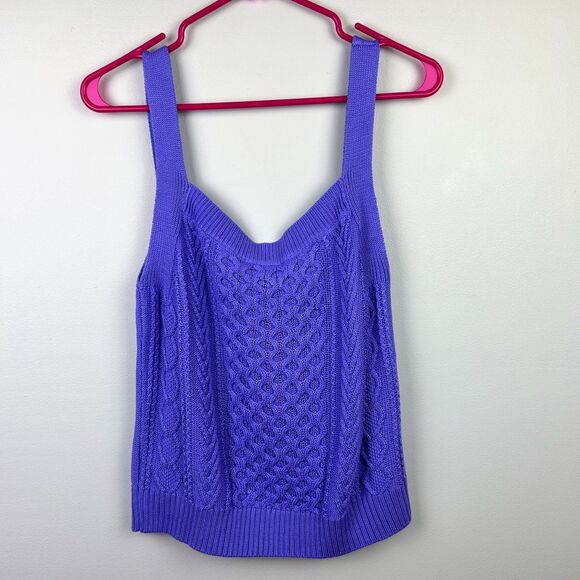 NWT Lilly Pulitzer Evanie Knit Tank Top Sweater Shirt Mystical Purple Violet L - Picture 6 of 13